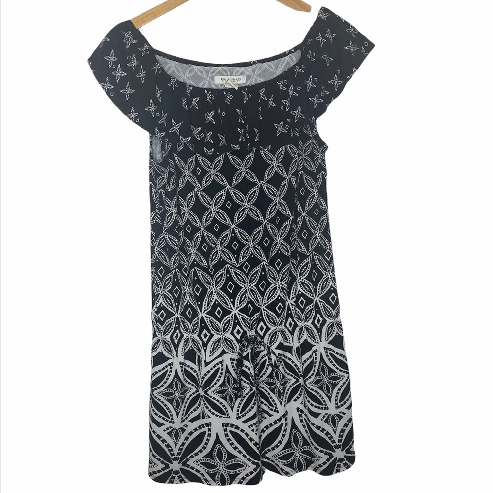 White house black market dress black and white m